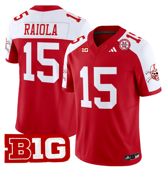 Dylan Raiola Jersey #15 Nebraska Cornhuskers 2024 Vapor V2 Football Red Alternate