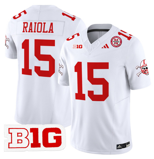 Dylan Raiola Jersey #15 Nebraska Cornhuskers 2024 Vapor V2 Football White