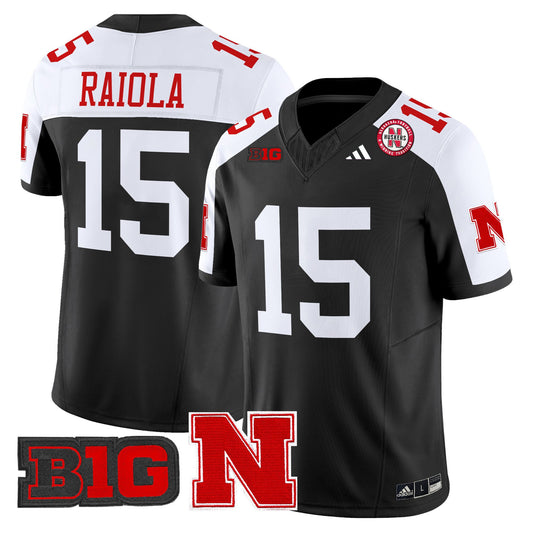 Dylan Raiola Jersey #15 Nebraska Cornhuskers 2025 Stitched Black Alternate