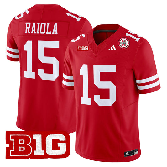 Dylan Raiola Jersey #15 Nebraska Cornhuskers 2025 Stitched Scarlet