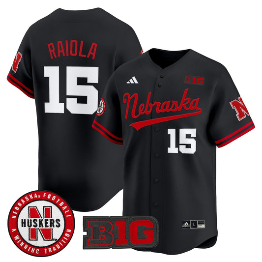 Dylan Raiola Jersey #15 Nebraska Cornhuskers 2025 Vapor Baseball Black