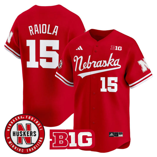 Dylan Raiola Jersey #15 Nebraska Cornhuskers 2025 Vapor Baseball Scarlet