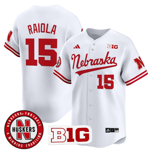 Dylan Raiola Jersey #15 Nebraska Cornhuskers 2025 Vapor Baseball White