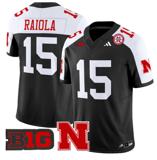 Dylan Raiola Jersey #15 Nebraska Cornhuskers Vapor Limited Football Black Alternate