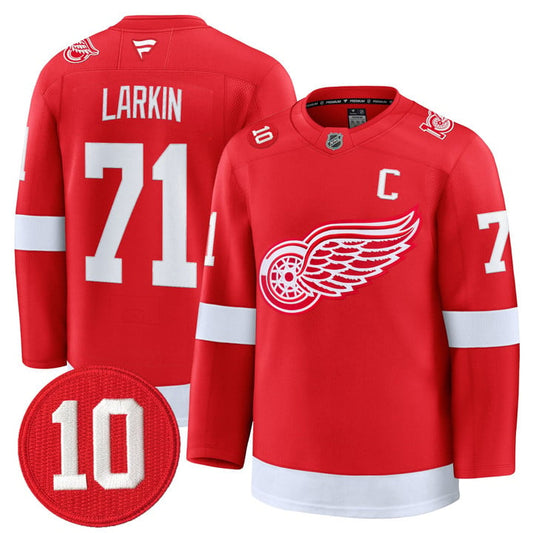 Dylan Larkin Jersey #71 Detroit Red Wings #10 Alex Delvecchio Honoring Stitched