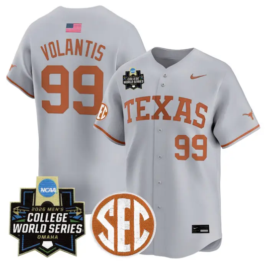Dylan Volantis Jersey #99 Texas Longhorns 2026 World Series Stitched