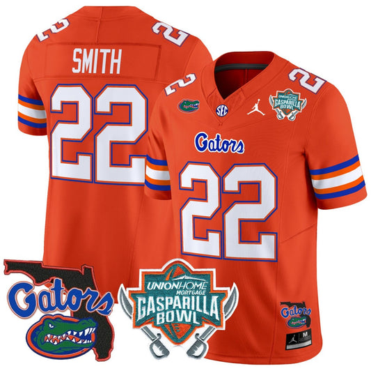 Emmitt Smith Jersey #22 Florida Gators 2025 Gasparilla Bowl Patch Orange