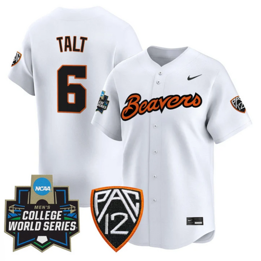 Easton Talt Jersey #6 Oregon State Beavers 2025 World Series Stitched White