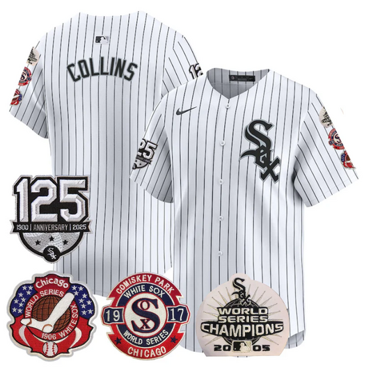 Eddie Collins Jersey Chicago White Sox 125th Anniversary World Series Champions White