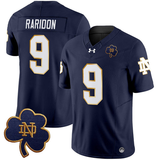 Eli Raridon Jersey #9 Notre Dame 2025 Vapor Limited V3 Stitched Navy