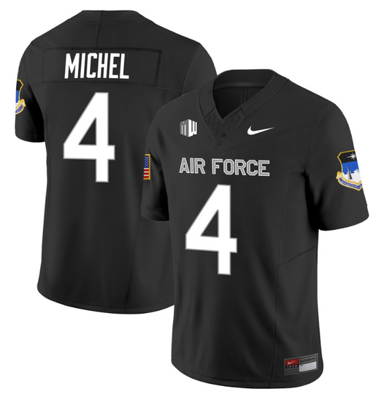 Emmanuel Michel Jersey #4 Air Force Falcons Limited Football Stitched Black