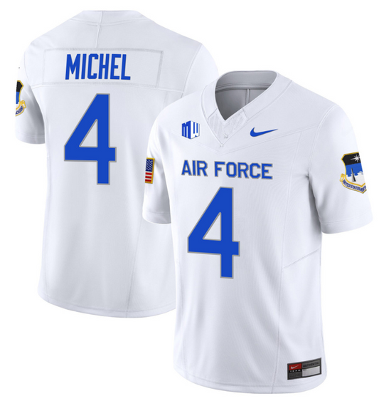 Emmanuel Michel Jersey #4 Air Force Falcons Limited Football Stitched White