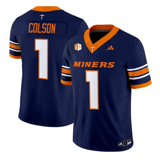 EJ Colson Jersey #1 UTEP Miners 2016 Vapor Limited Stitched