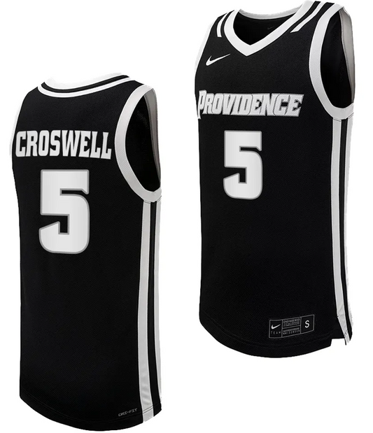 Ed Croswell Jersey #5 Providence Friars Replica College Basketball Black Uniform