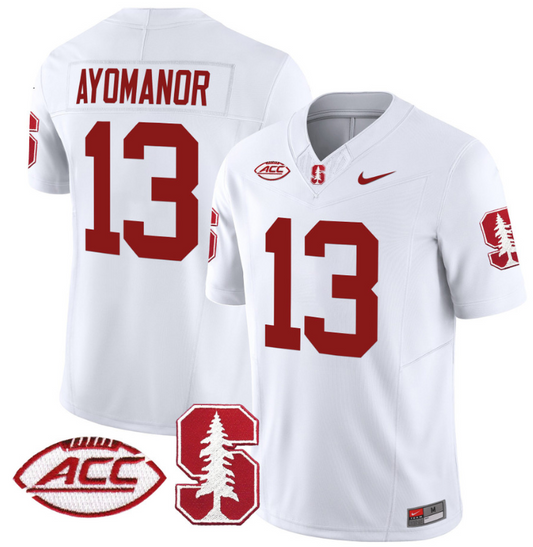 Elic Ayomanor Jersey #13 Stanford Cardinal Vapor Limited College Football Stitched White