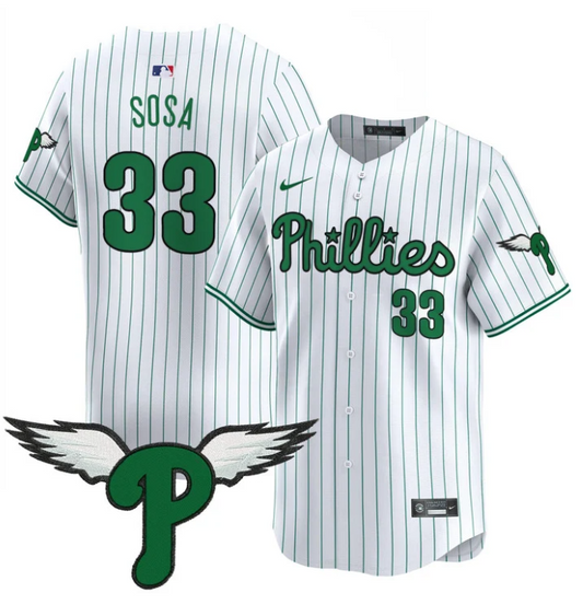 Edmundo Sosa Jersey #33 Philadelphia Phillies 2025 Vapor Premier Limited Stitched Pinstripe