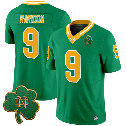 Eli Raridon Jersey #9 Notre Dame 2025 Vapor Limited V3 Stitched Throwback