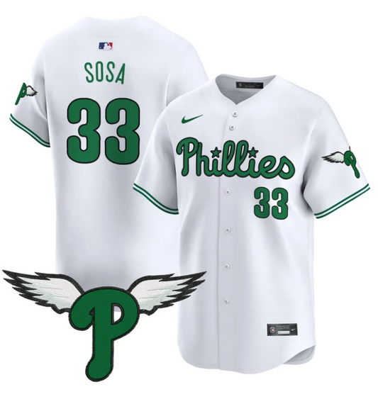 Edmundo Sosa Jersey #33 Philadelphia Phillies 2025 Vapor Premier Limited Stitched White