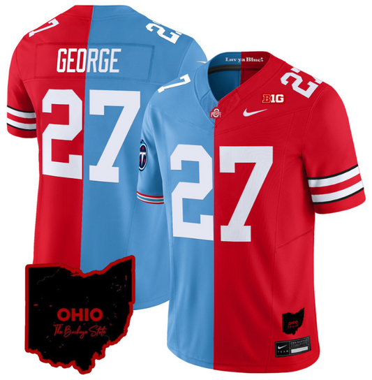 Eddie George Jersey #27 Ohio State Buckeyes Split Vapor Football Stitched