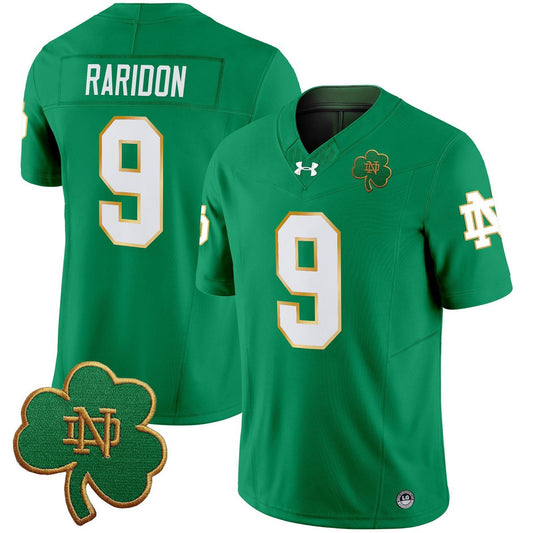 Eli Raridon Jersey #9 Notre Dame 2025 Vapor Limited V3 Stitched Green