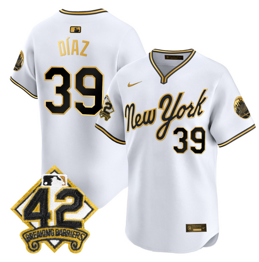 Edwin Díaz Jersey #39 New York Mets 2025 Jackie Robinson Patch Road Alternate Stitched Royal (Copy)