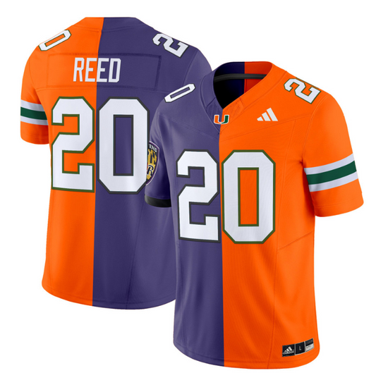 Ed Reed Jersey #20 Miami Hurricanes Split Vapor Limited V2 Football Stitched