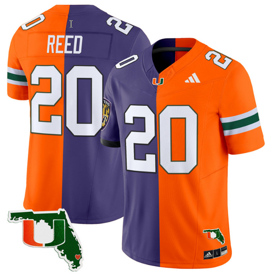 Ed Reed Jersey #20 Miami Hurricanes Split Vapor Limited Football Stitched