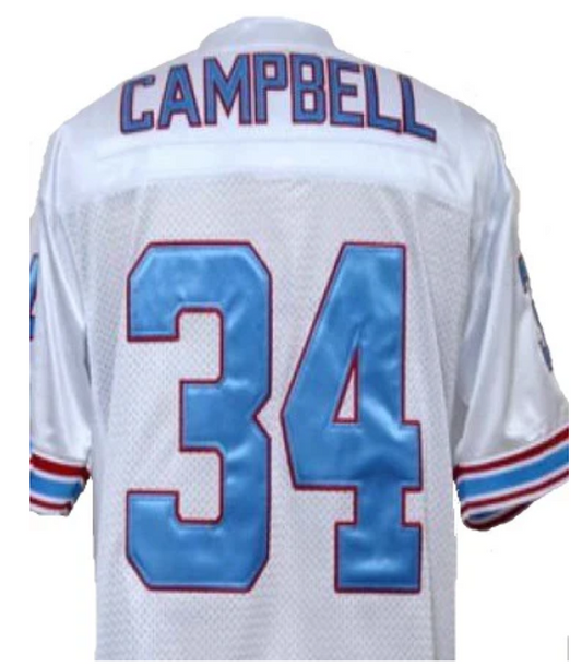 Earl Campbell Jersey Houston Oilers Custom Throwback Football White