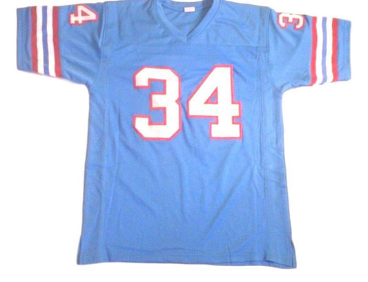 Earl Campbell CUSTOM STITCHED Unsigned Football Jersey Blue