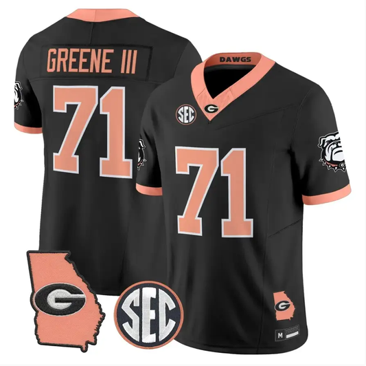 Earnest Greene III Jersey #71 Georgia Bulldogs 2026 The Big Peach Stitched