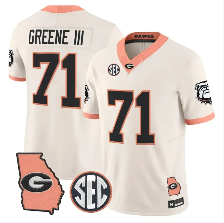 Earnest Greene III Jersey #71 Georgia Bulldogs 2026 The Big Peach Stitched