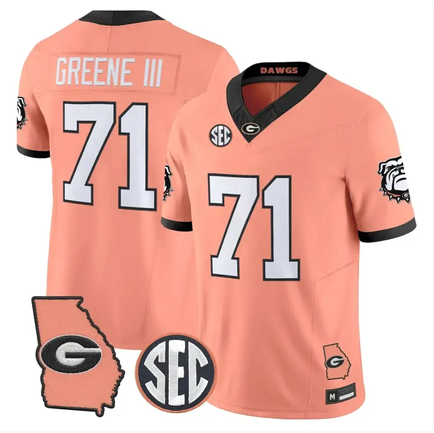 Earnest Greene III Jersey #71 Georgia Bulldogs 2026 The Big Peach Stitched