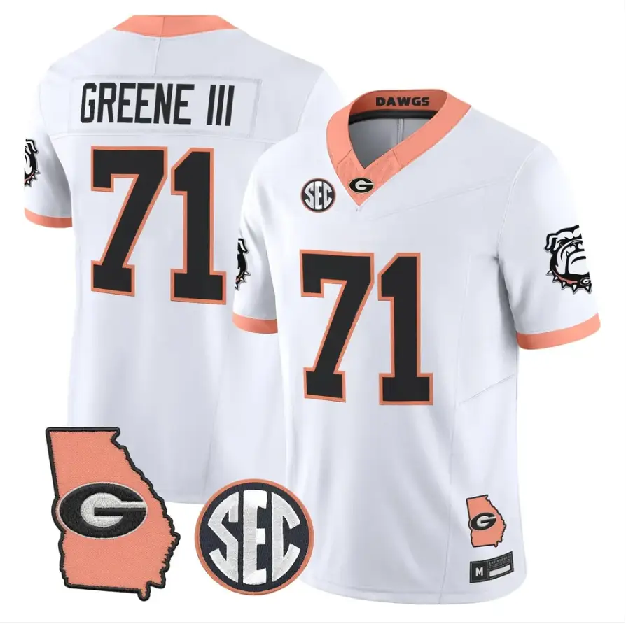 Earnest Greene III Jersey #71 Georgia Bulldogs 2026 The Big Peach Stitched