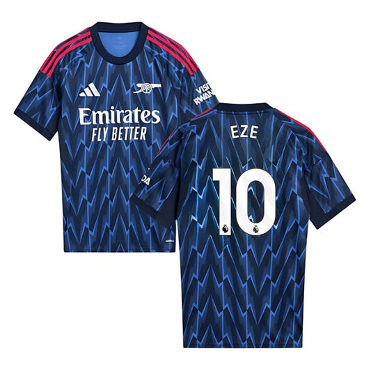 Eberechi Eze 10 Arsenal 2025-26 Away Men Jersey – Blue