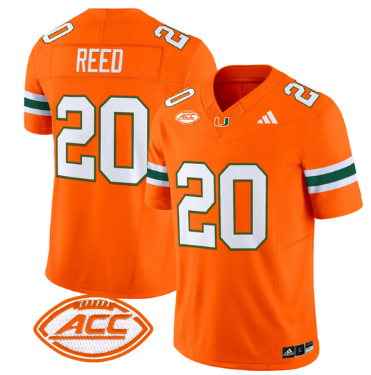 Ed Reed Jersey #20 Miami Hurricanes Vapor Football Stitched Orange