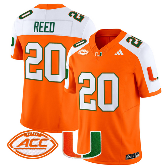 Ed Reed Jersey #20 Miami Hurricanes Vapor Football Stitched Orange Alternate