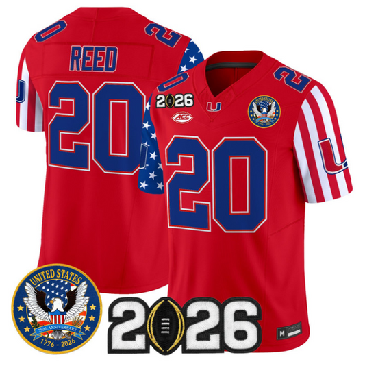 Ed Reed Jersey #20 Miami Hurricanes America 250 Edition 2026 CFP Patch Stitched