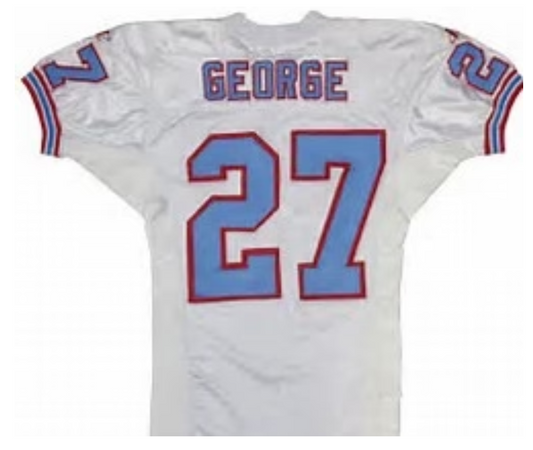 Eddie George Jersey Houston Oilers Custom Throwback Football White