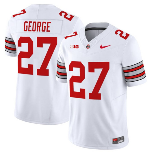 Eddie George Jersey #27 Ohio State Heritage Stripe 2025-26 Stitched White