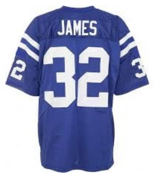 Edgerrin James Jersey Indianapolis Colts Custom Throwback Football Blue