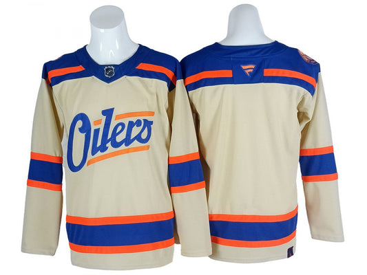 Edmonton Oilers Blank Light Beige Alternate Jersey