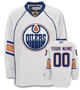 Edmonton Oilers Customized White Jersey