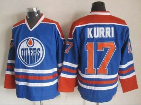 Edmonton Oilers #17 Jari Kurri Vintage CCM Jersey - Blue