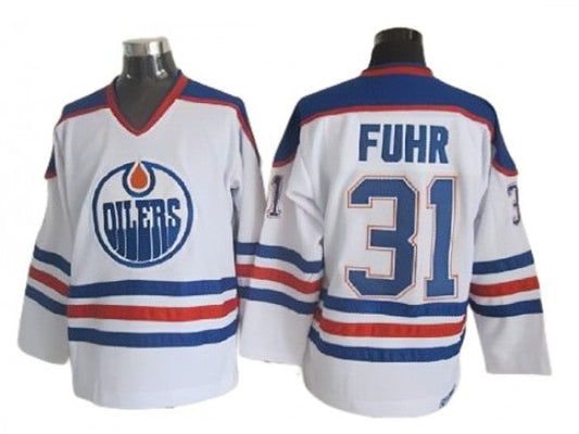 Edmonton Oilers #31 Grant Fuhr Vintage CCM Jersey - White