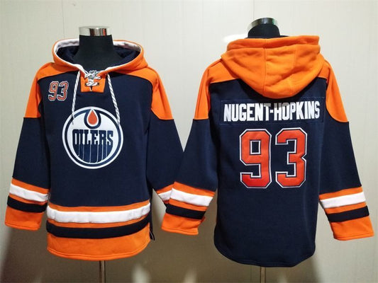 Edmonton Oilers #93 Ryan Nugent-Hopkins Pullover Hoodie