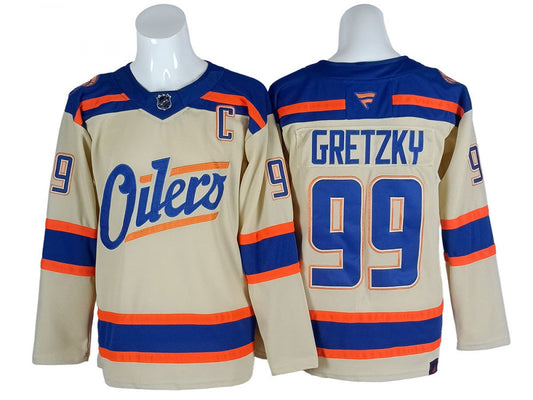 Edmonton Oilers #99 Wayne Gretzky Light Beige Alternate Jersey