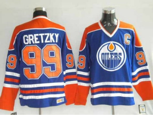 Edmonton Oilers #99 Wayne Gretzky Vintage CCM Jersey - Blue