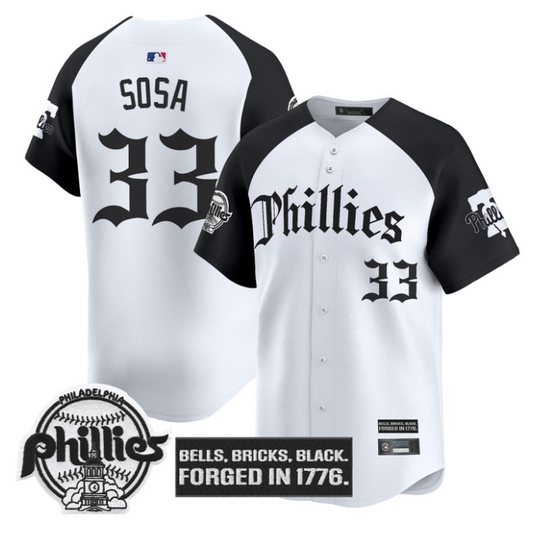 Edmundo Sosa Jersey #33 Philadelphia Phillies Gothic Liberty Edition Alternate