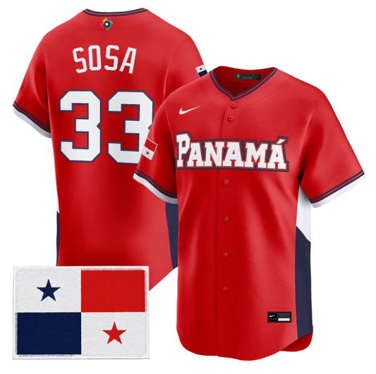 Edmundo Sosa Jersey #33 Team Panama 2026 World Baseball Classic Stitched