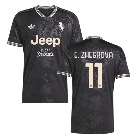 Edon Zhegrova 11 Juventus 2025-26 Third Match Jersey – Black
